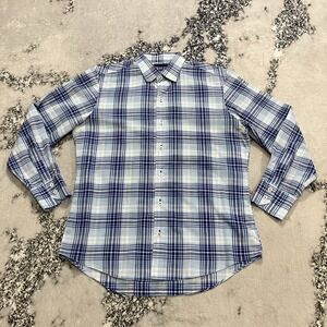 Zachary Prell Plaid Button Down Shirt Mens Size Small Cotton Long Sleeve Casual